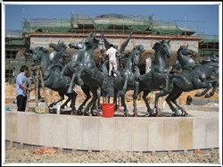 阿波羅戰(zhàn)車銅雕塑