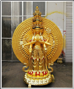 十一面觀音銅雕塑