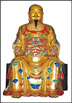 銅雕真武大帝坐像