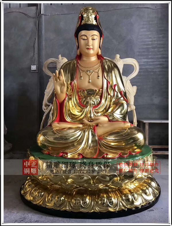 定制寺院觀音銅像