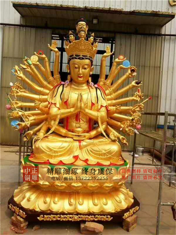 千手觀音總高3米雕塑