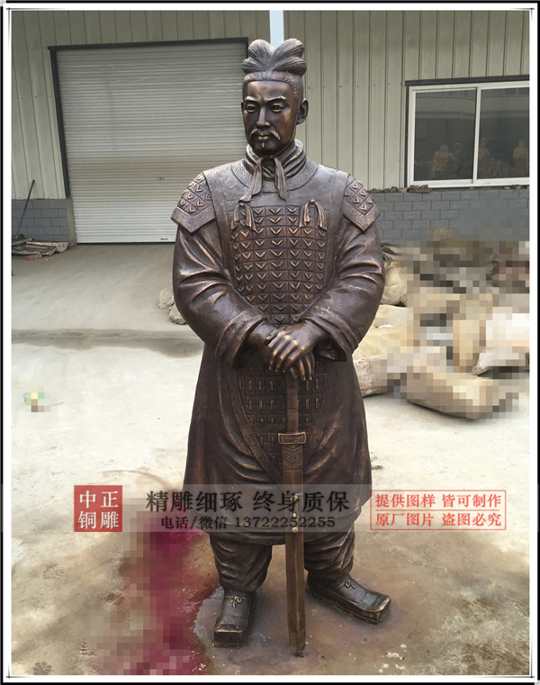 古代將軍銅像