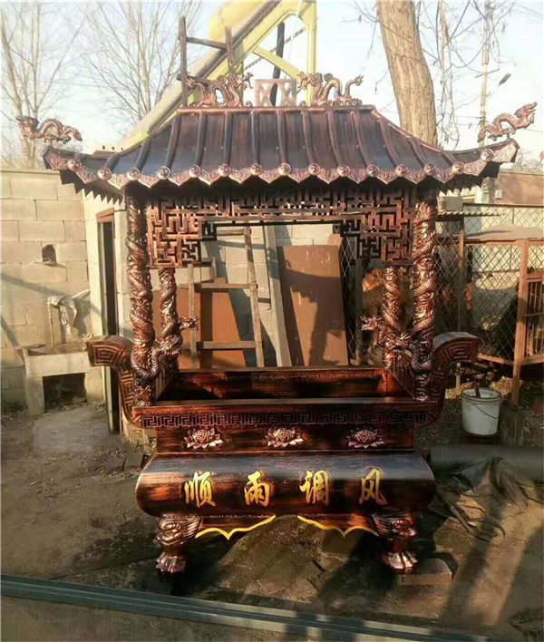 鑄銅圓六柱香爐