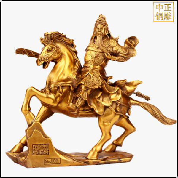 ?關(guān)公騎馬銅像