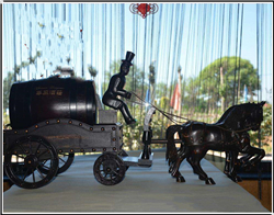 馬拉車(chē)雕塑擺件