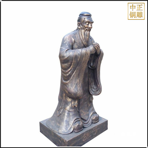 孔子問(wèn)禮雕塑擺件