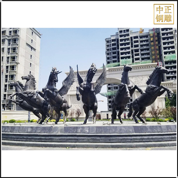 廣場(chǎng)銅奔馬雕塑