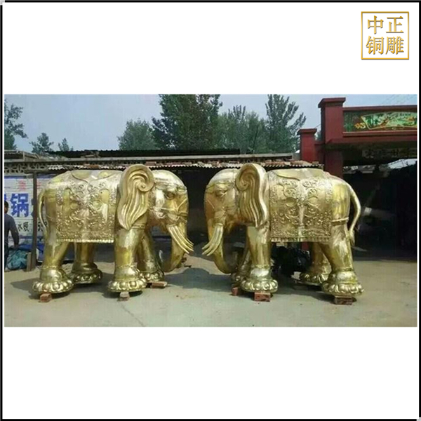 大型面對(duì)面銅大象