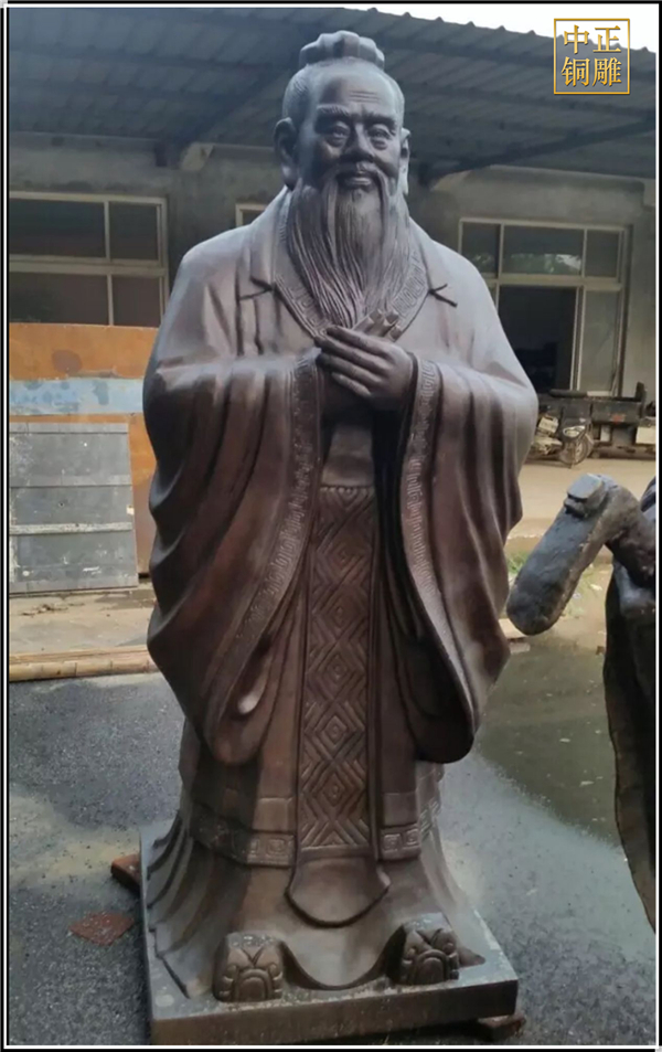 抱拳圣人孔子銅像