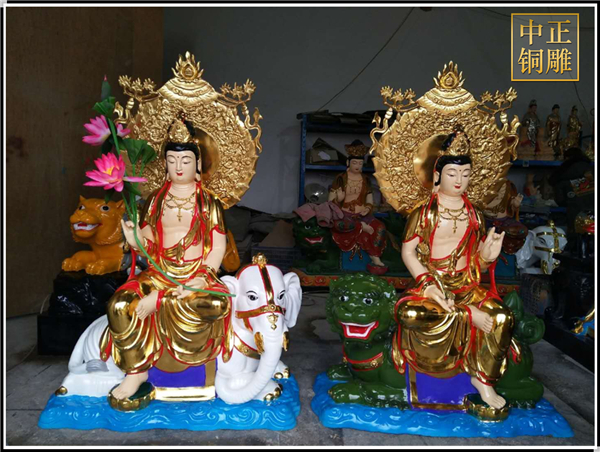 彩繪文殊普賢像.jpg 彩繪文殊普賢像.jpg