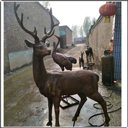 公園鑄銅鹿一對(duì)