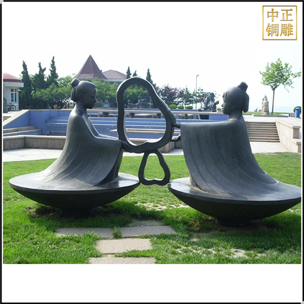 讀書的價值觀校園雕塑