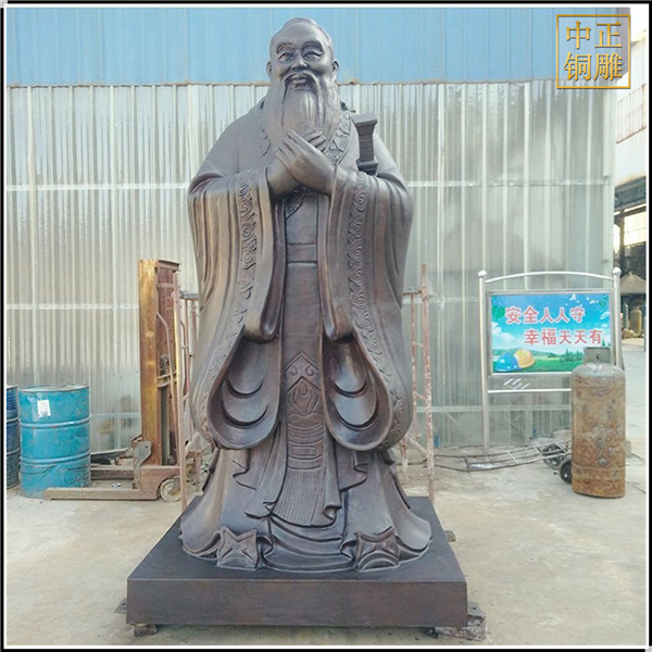 笑臉大型孔子銅雕塑鑄造