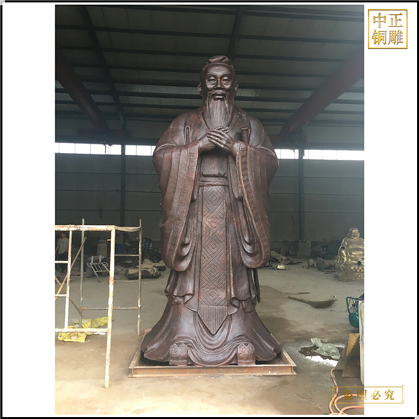 校園孔子教學(xué)雕塑擺件