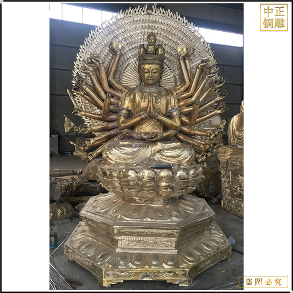 彩繪千手觀音銅像廠家