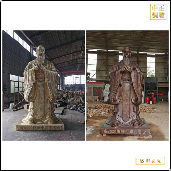 鑄造大型銅質(zhì)孔子雕塑