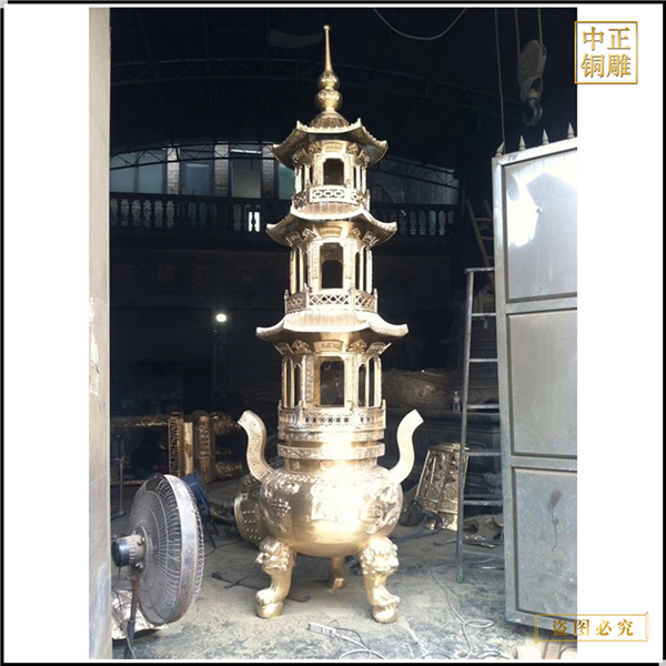 大型長(zhǎng)方形銅香爐鑄造廠