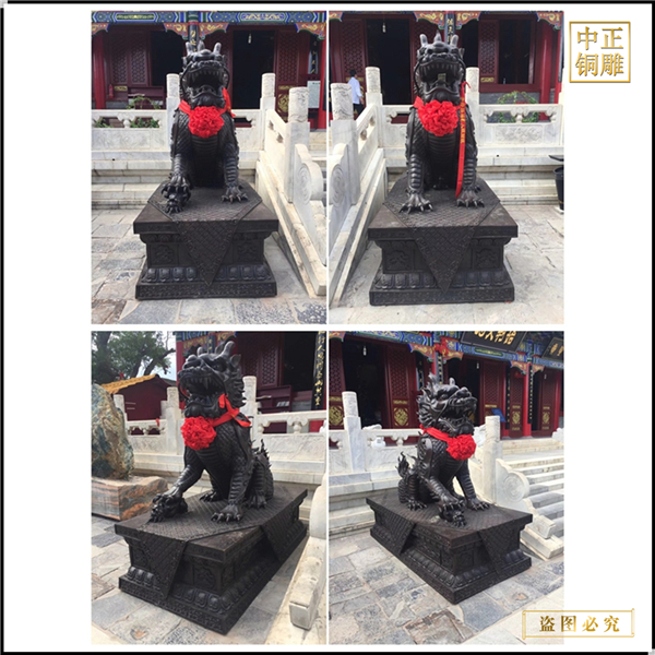 現(xiàn)貨供應1米銅麒麟擺件