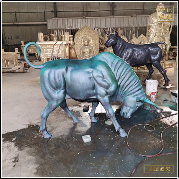 五米公園銅牛雕塑