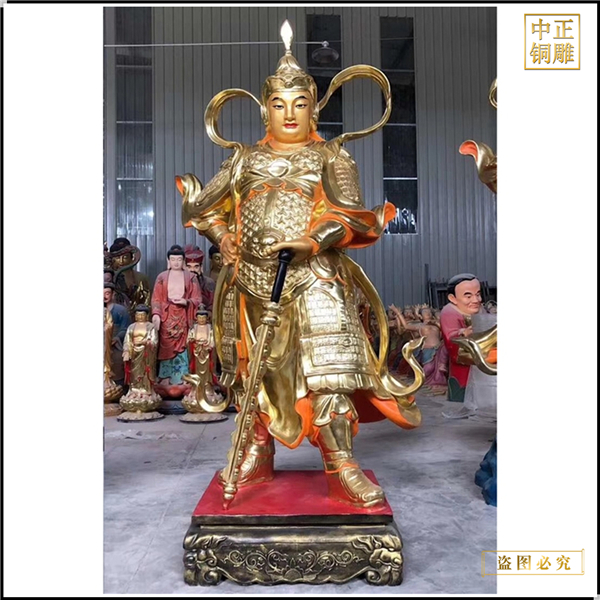 四面韋陀菩薩雕像