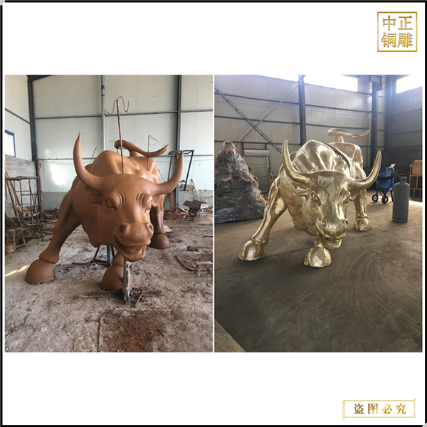 廣場(chǎng)華爾街純銅牛擺件