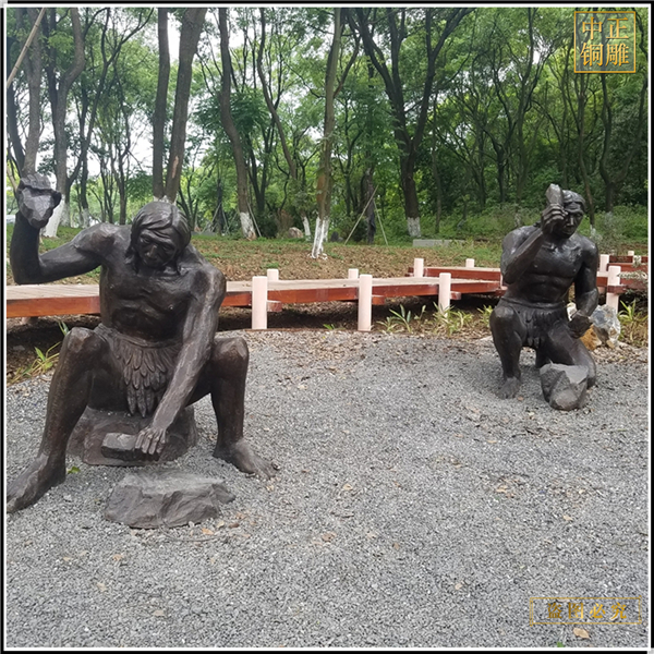 馬壩人銅雕塑制作