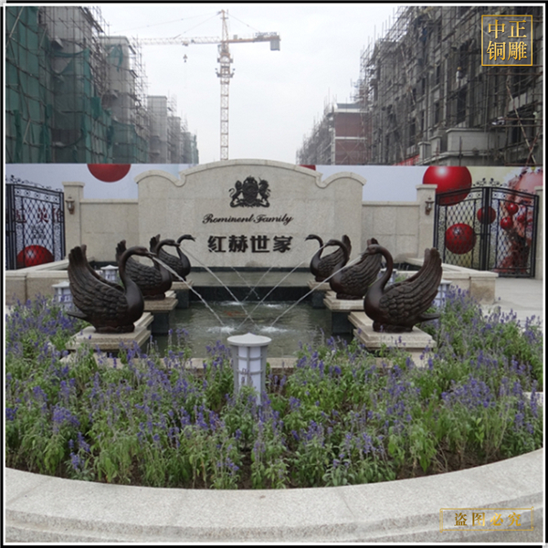 廣場(chǎng)銅天鵝鑄造廠家