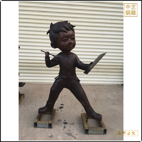 小男孩銅雕塑鑄造