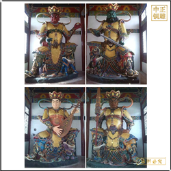 定制純銅四大天王擺件