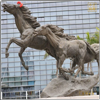 公司門(mén)口大型鑄銅馬雕塑