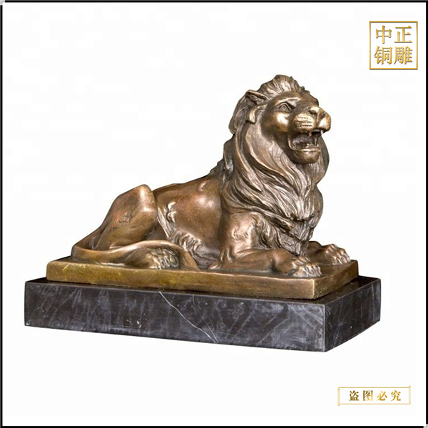 銀行門(mén)口獅子銅雕