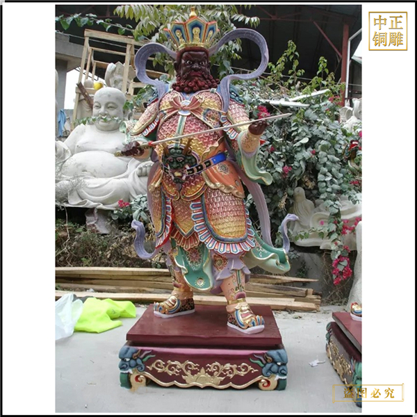 大型純銅四大天王佛像定制