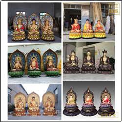 貼金西方三圣銅像鑄造