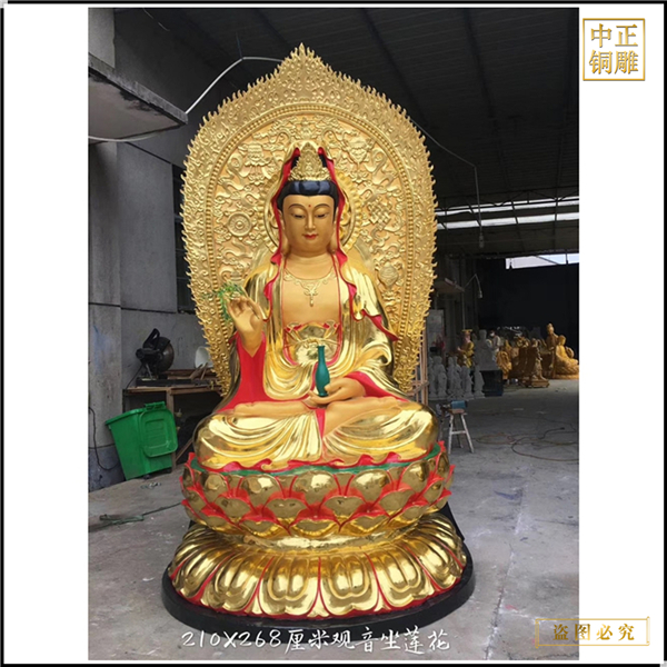 鑄銅觀音佛像雕塑