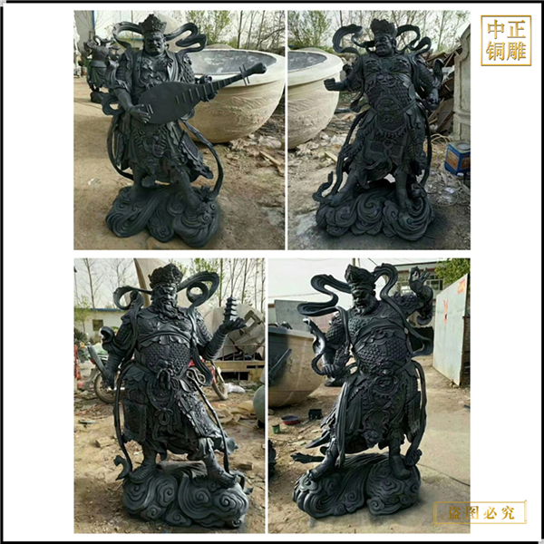 寺廟純銅四大天王佛像定做