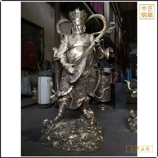 大號純紫銅四大天王佛像