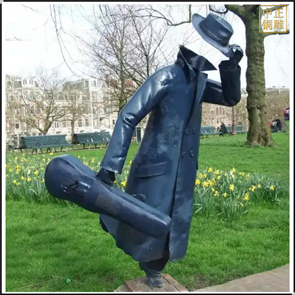 抽象無(wú)頭音樂(lè)家銅雕塑