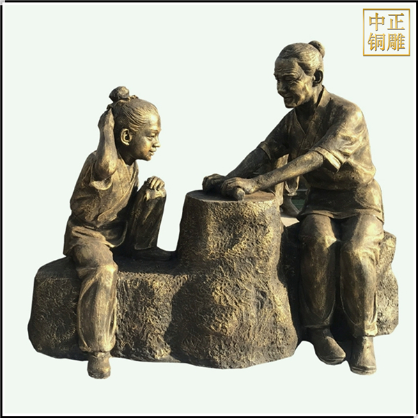 鐵杵磨成針寓言人物雕塑.jpg 鐵杵磨成針寓言人物雕塑.jpg