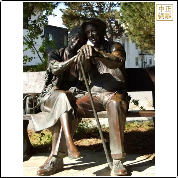 夫婦景觀人物雕塑